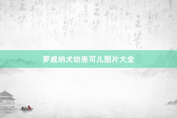 罗威纳犬幼崽可儿图片大全